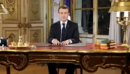Emmanuel Macron lors de son allocution télévisée (1280x640) LUDOVIC MARIN / POOL / AFP