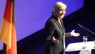 Samedi, Marine Le Pen a participé à un congrès des partis populistes et d'extrême-droite européens, à Coblence, en Allemagne.