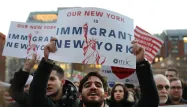 New York, manifestation anti-Trump, crédit : SPENCER PLATT / GETTY IMAGES NORTH AMERICA / AFP - 1280