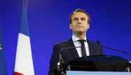 Emmanuel Macron lors de l'annonce de sa démission, le 30 août 2016.