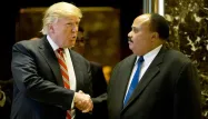 Donald Trump Martin Luther King III 1280 DOMINICK REUTER / AFP
