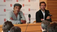 Arnaud Di Pasquale, à côté de Yannick Noah