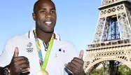 Teddy Riner a défendu le slogan de Paris 2024.