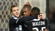 Diego Rolan (au centre) a inscrit un doublé avec Bordeaux.
