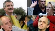 Jean Lassalle, Michèle Alliot-Marie, Philippe Poutou et Pierre Larrouturou veulent figurer sur la ligne de départ de la présidentielle. Montage Europe 1 via AFP