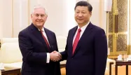 Rex Tillerson, le secrétaire d'Etat américain, avec le président chinois, Xi Jinping