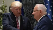 Donald Trump en compagnie du président israélien Reuven Rivlin.