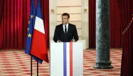 Emmanuel Macron, discours d'investiture crédit : FRANCOIS MORI / POOL / AFP - 1280
