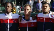 Monfils, Gasquet et Tsonga, ici lors d'un match de Coupe Davis, ne participeront pas au tournoi de Rome.