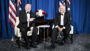Donald Trump, Malcolm Turnbull crédit : BRENDAN SMIALOWSKI / AFP - 1280
