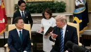 Donald Trump recevait vendredi le président sud-coréen.
