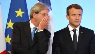 Paolo Gentiloni et Emmanuel Macron, mercredi 27 septembre, à Lyon.