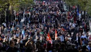 La manifestation contre la réforme du droit du travail a mobilisé jeudi à Paris 16.000 personnes, selon la police, 55.000 selon les syndicats.