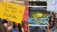 A Los Angeles, des habitants ont manifesté le 1er septembre contre la suppression du Daca.
