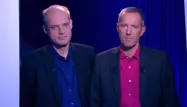 Fabrice Lhomme (gauche) et Gérard Davet (droite).