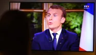 Emmanuel Macron, interview télévisée, TF1 crédit : DAMIEN MEYER / AFP - 1280