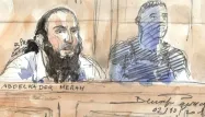 Abdelkader Merah s'est présenté pour la première fois face aux parties civiles du procès des tueries de son frère, lundi à Paris.
