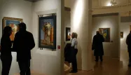 Une exposition du peintre italien Giorgio de Chirico, en Italie, en 2007.