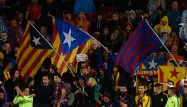 Les ultras du Barça ont notamment scandé le mot "Llibertat" ("Liberté" en catalan)