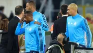 Patrice Evra, jeudi soir après son altercation avec un fan de l'OM.