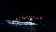 Un bateau de migrants au large de la Turquie.