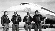 André Turcat et l'équipage du Concorde, le 28 février 1969 à Toulouse. AFP