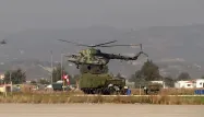 Un hélicoptère sur une base russe de la région de Latakia. Image d'illustration.