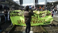 Les manifestants avaient déjà envahi les voies de la gare de Rennes lors d'une précédente journée de mobilisation contre la loi Travail.