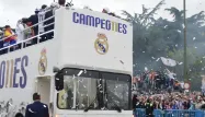 Les joueurs du Real Madrid, de retour dans leur ville.