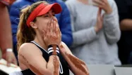 Alizé Cornet après sa victoire contre Tatjana Maria