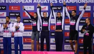 De gauche à droite : Clément Mignon, William Meynard, Fabien Gilot et Florent Manaudou.