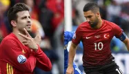 Piqué et Turan (1280x640) Montage AFP/Pierre-Philippe MARCOU/Francisco LEONG