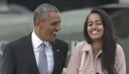 Barack Obama et sa fille, Malia.