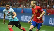 Iniesta Espagne roja euro BORIS HORVAT / AFP 1280