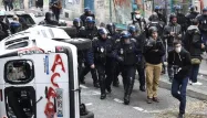 Des centaines de manifestants étaient rassemblés à Paris, samedi