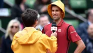 Novak Djokovic rigole de la pluie