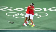 La joie des Espagnols Nadal et Lopez, après leur victoire en double.