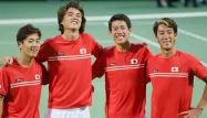 Équipe du Japon de Coupe Davis (1280x640) JIJI PRESS/AFP