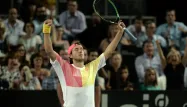 La joie de Lucas Pouille, vainqueur de son premier titre ATP à Metz, dimanche.