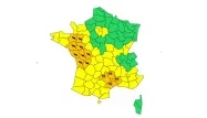 Les départements concernés par cette vigilance sont majoritairement situés sur l'ouest de la France.