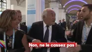 L'entretien improvisé a visiblement agacé Dominique Strauss-Kahn.