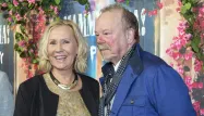 Agnetha Faltskog, à gauche, une des membres du groupe Abba.