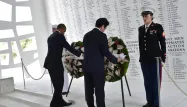Shinzo Abe et Barack Obama étaient réunis à Pearl Harbor, mardi.