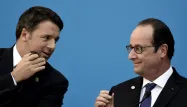 François Hollande, Matteo Renzi crédit : ARIS MESSINIS / AFP - 1280