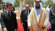 Le prince Khalifa ben Zayed Al Nahyane avec Nicolas Sarkozy, en 2009