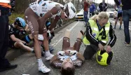 Cyclisme : la lourde chute collective au GP de l'Escaut