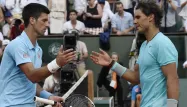 Rafael Nadal et Novak Djokovic - DOMINIQUE FAGET / AFP - 1280x640