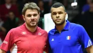 Wawrinka face à Tsonga en finale de la Coupe Davis (1280x640) Philippe HUGUEN/AFP