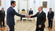 Le président syrien a rencontré son homologue russe Vladimir Poutine à Moscou mardi soir.