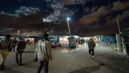 La "jungle" où survivent les réfugiés à Calais.